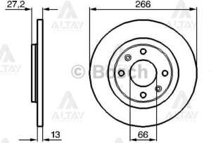 4246R2 FREN DISKI C2 I 03-09 / C3 I 02-09 / ÖN DÜZ 266-4