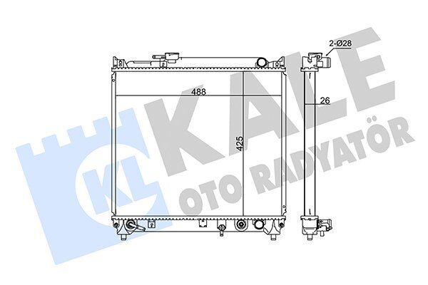 17700-56B10 RADYATÖR SU VITARA 88-97 1.6 5 KAPI 26mm OTOMATİK BRAZING