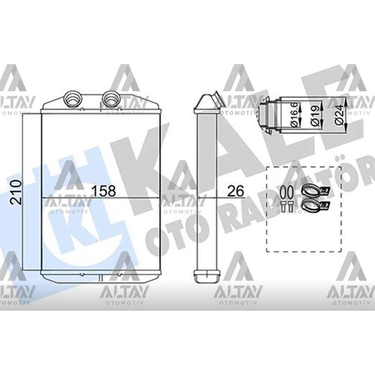 RADYATÖR KALORİFER KANGOO 08= / MASTER III 10= / CITAN 12= BRAZING RENAULT KANGOO OEM: 2711500Q0G