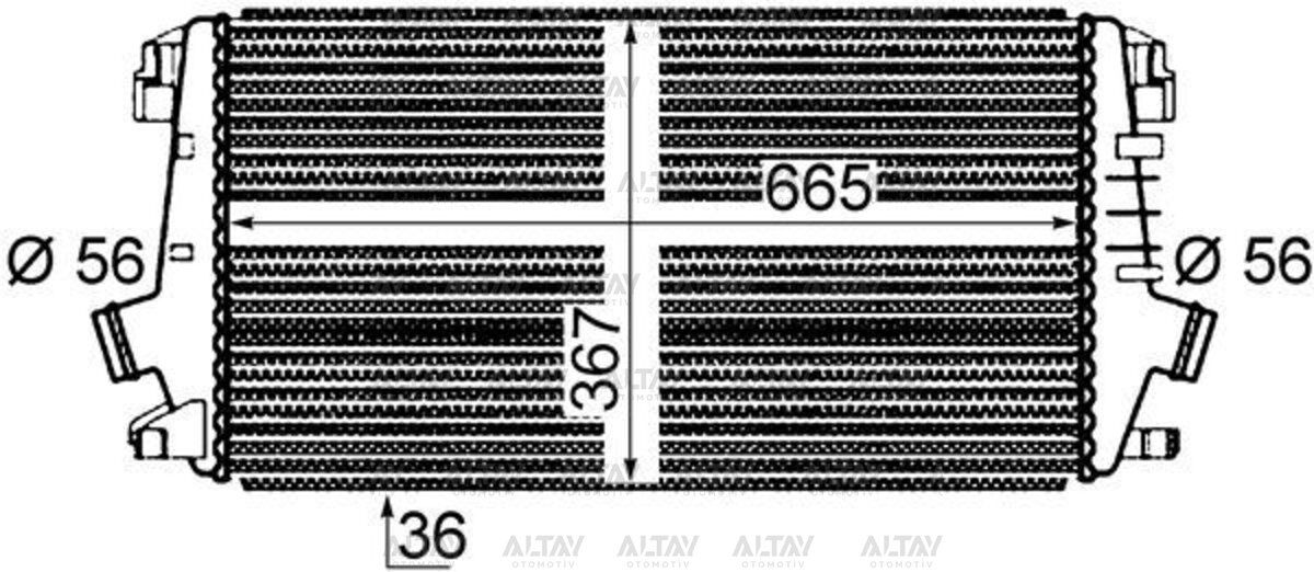 1302133 TURBO RADYATÖRÜ (INTERCOOLER) ASTRA J / CRUZE / ZAFIRA C B16DTH-B16DTL-A17DTC-A20DTH