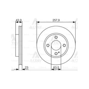 FREN DISKI FIESTA 08= / ÖN HAVALI 258-4 FORD FIESTA OEM: 8V511125AD