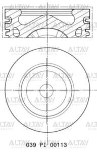 0628V8 PİSTON SEGMANLI 308 / 3008 / 508 / 5008 / C4 / DS4 / FOCUS 12= 1.6HDI DV6C EURO5 050 75mm