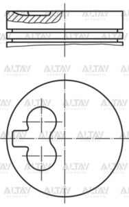 0628J2 PİSTON SEGMANLI PARTNER 1.9D DW8 STD1 82.2mm (0.20mm KISA)