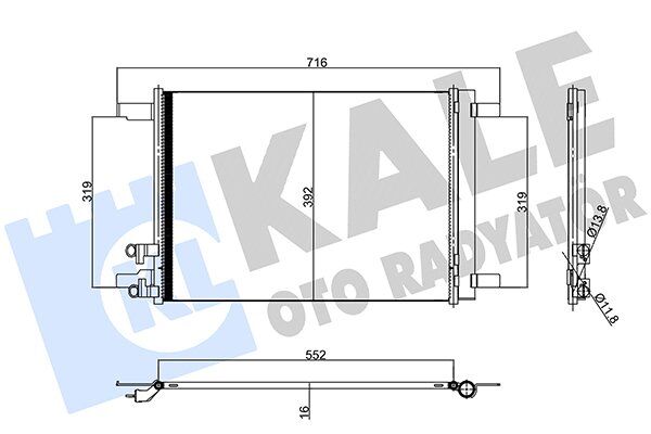5WA816411A RADYATÖR KLİMA GOLF8 / PASSAT / CADDY / T-CROSS / A3 / LEON / OCTAVİA 20=