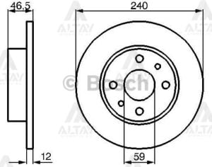 424689 FREN DISKI 106 I  91-96 / 106 II 96-04 / 205 83-92 / 306 93-02 / SAXO 91-96 / ÖN DÜZ 247-4