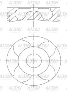 0628W0 PİSTON SEGMANLI FOCUS / 307 / C4 / EXPERT / SCUDO / JUMPY 1.6HDI DV6TD 0601 75mm (0.20mm KISA)