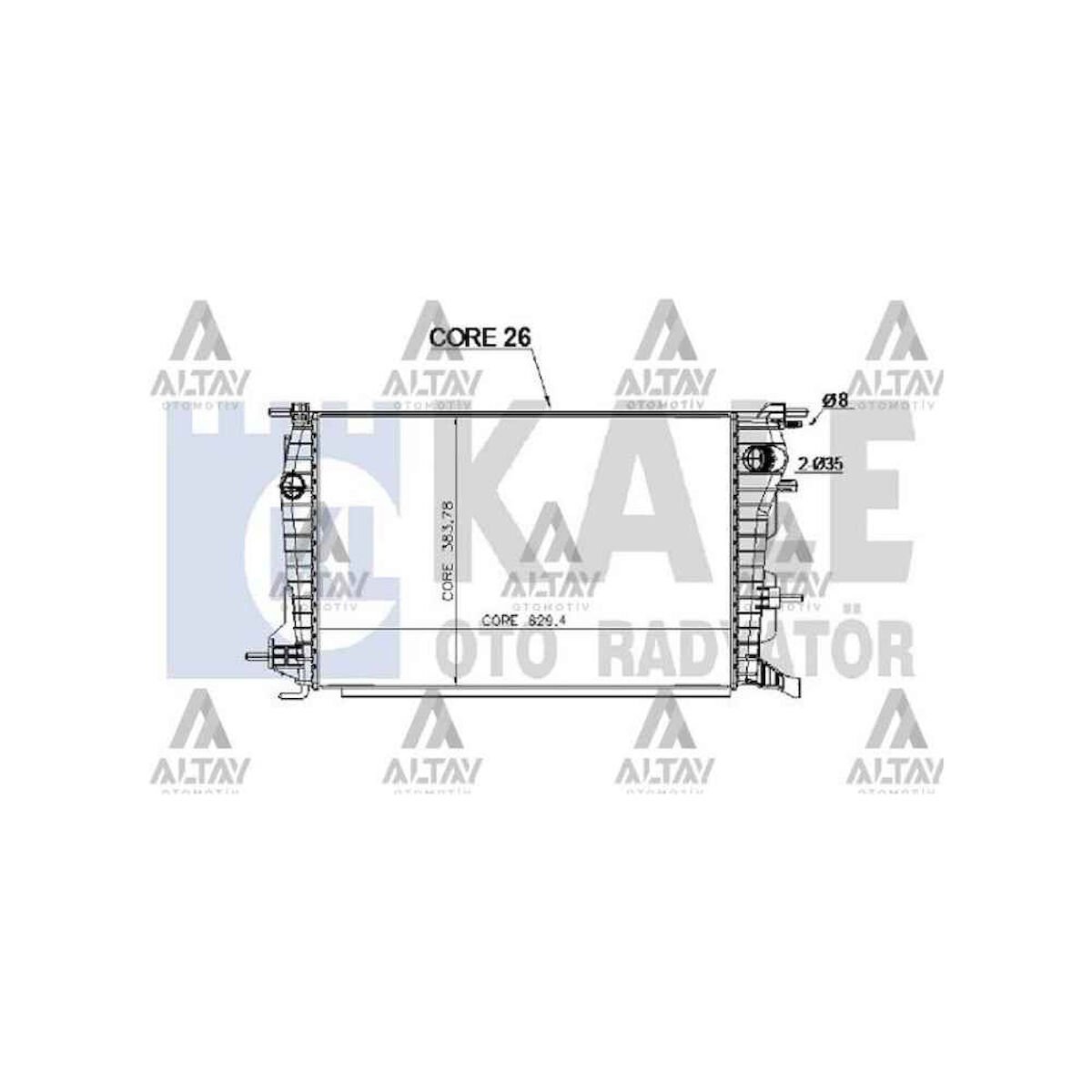 RADYATÖR SU FLUENCE 09= 1.5 DCI (AT/M-T) MEKANİK   OEM: 214100068R