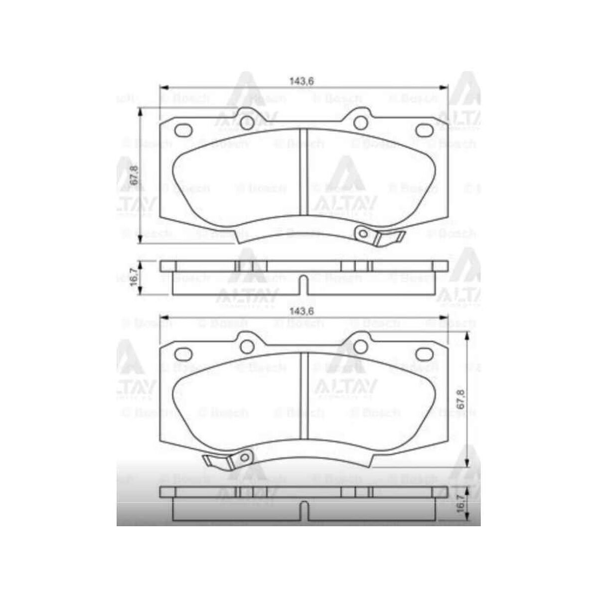 FREN BALATA HILUX 06-15 / 15= REVO 4X4 ÖN TOYOTA HILUX OEM: 04465-0K240