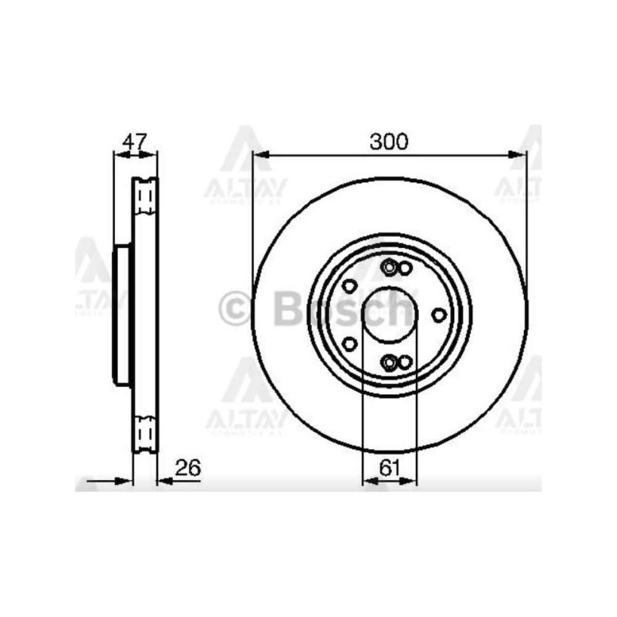 FREN DISKI LAGUNA II 01-07 1.6 1.8 2.0 / ÖN HAVALI 300-5 RENAULT LAGUNA OEM: 7701206614