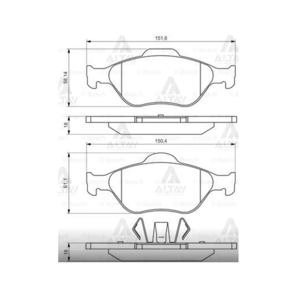 FREN BALATA FIESTA  96-08 ÖN FORD FIESTA OEM: YS612K021DA