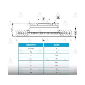 FREN DİSKİ CRV 07-15 / ÖN HAVALI 293-5 HONDA CRV OEM: 45251SWWG01