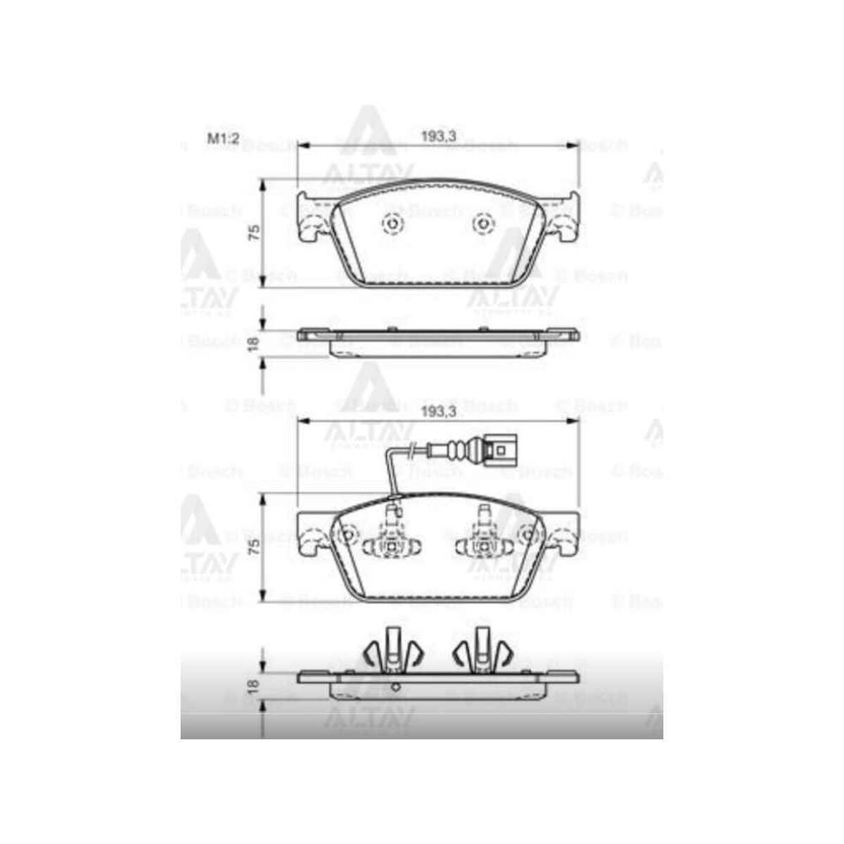 FREN BALATA TRANSPORTER T6 09= CFCA 2.0 TDI 180 HP FISLI ÖN VOLKSWAGEN TRANSPORTER OEM: 7E0698151