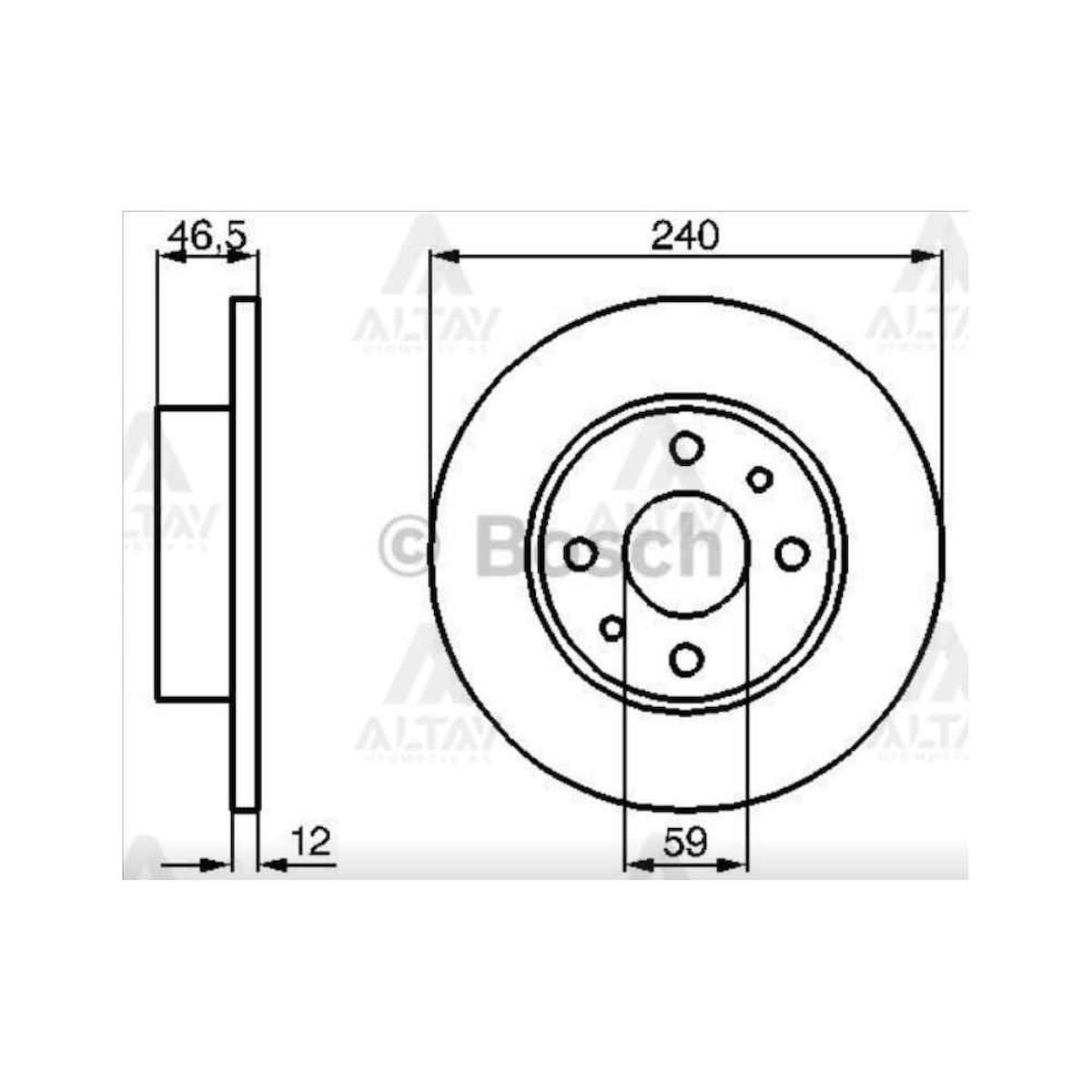 FREN DISKI UNO 70  94-00 ÖN DÜZ 240-4   OEM: 5961814