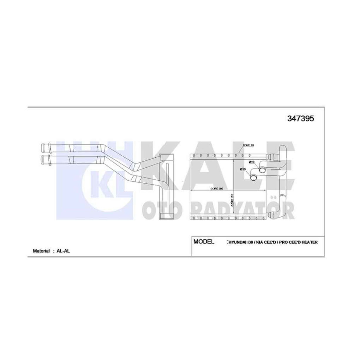 RADYATÖR KALORİFER I-30 07-11 / CEED 08-11   OEM: 97138-2L000