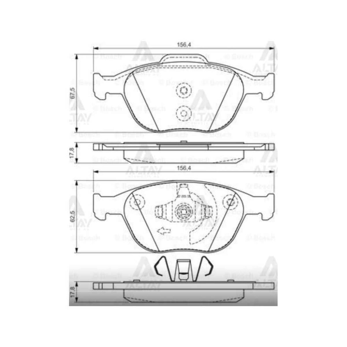 FREN BALATA TRANSIT CONNECT 02-13 ÖN FORD CONNECT, TRANSIT OEM: 2T142K021AC