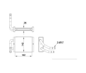 RADYATÖR KALORİFER H-100 KAMYONET 94-05 BRAZING   OEM: 97211-4B000