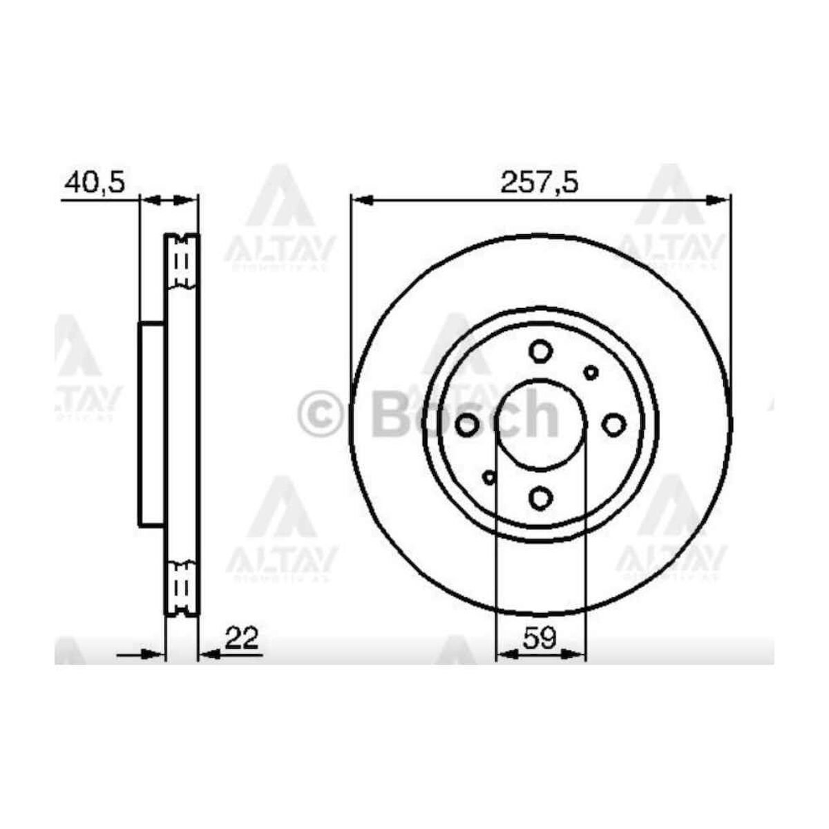 FREN DISKI LINEA 07= / DOBLO I 01-10 / NEMO 07= / FIORINO 07= / BIPPER 07= / ÖN HAVALI 257-4 FIAT DOBLO, LINEA OEM: 46831041
