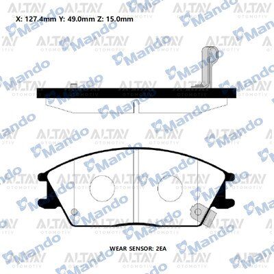 58101-1CA00 FREN BALATA ACCENT  95-06 / GETZ 03-11 BENZİNLİ / EXCEL 90-94 ÖN