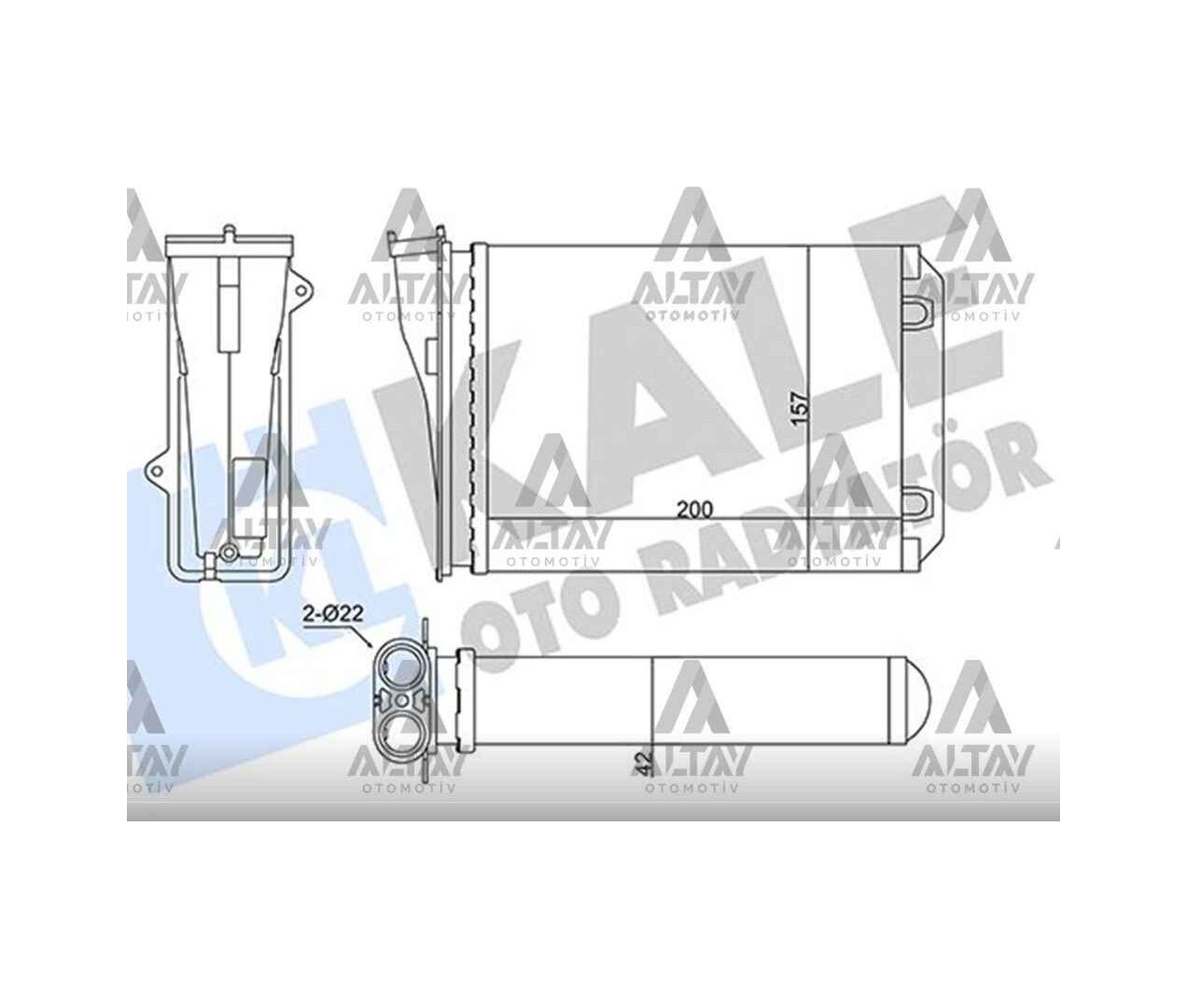 RADYATÖR KALORİFER 208 / 2008 / C3 12= CITROEN C3 OEM: 1608182480