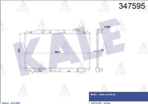19010-R40-A51 RADYATÖR SU ACCORD 08-15 A-T BRAZING