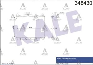 16400-0J010 RADYATÖR SU YARIS 99-06 1.0 BENZİNLİ M-T BRAZING