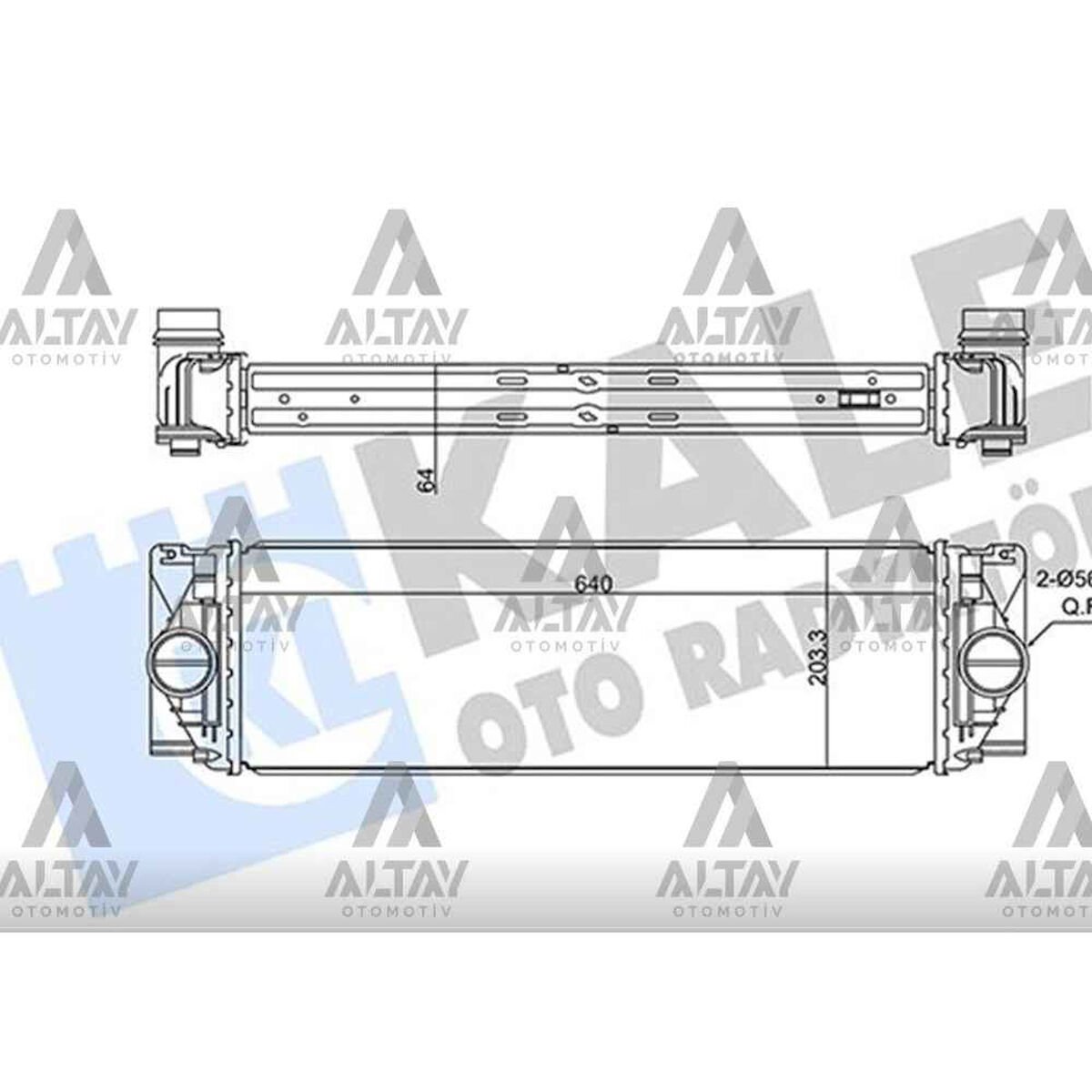 TURBO RADYATÖRÜ (INTERCOOLER) CRAFTER 12-16 BRAZING SEGMANLI BOĞAZ   OEM: 2E0145804A