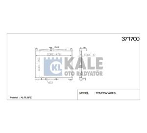 16400-23090 RADYATÖR SU YARIS 99-06 1.0 BENZİNLİ A-T BRAZING