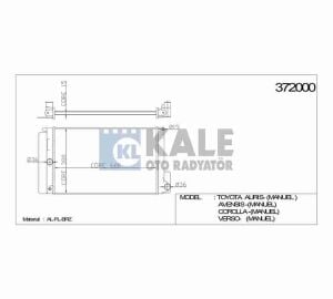 16400-22160 RADYATÖR SU COROLLA 06-13 / AURIS 07-18 BENZİNLİ M-T BRAZING