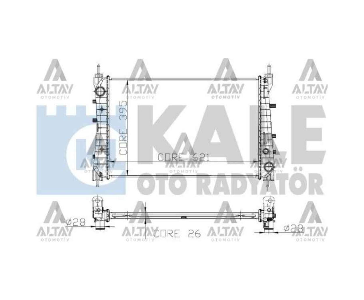 RADYATÖR SU LINEA 07= 1.3 JTD 90 HP-1.4-1.6 JTD 105 HP MEKANİK FIAT LINEA OEM: 51852517