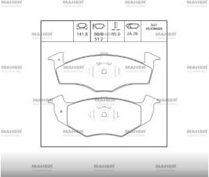FREN BALATA POLO  94-99 / POLO CLASSIC 99-01 / TOLEDO 91-99 15MM ÖN VOLKSWAGEN POLO OEM: 1H0698151B