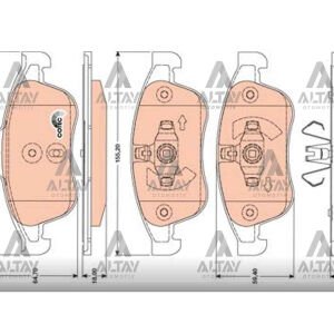 FREN BALATA FLUENCE 09= / MEGANE III 08-15 / CAPTUR 13= / DOKKER 12= / DUSTER 09-12 ÖN DACIA, RENAULT DUSTER, MEGANE OEM: 410605961R