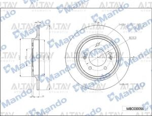 58411-3V500 FREN DISKI  I-30 17= / NIRO 18-19 / IONIQ 18-19 / KONA 19= / CEED 19= / XCEED1.6 GDI - HYBRID ARKA 284-5 (ADET)