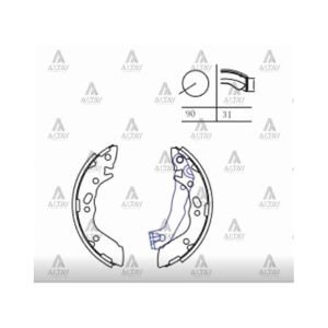 FREN BALATA ATOS  98-02 / ACCENT 95-97 PABUÇ ARKA HYUNDAI ACCENT OEM: 58305-02A00