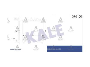 RADYATÖR SU ATOS 06-09 1.0 / PICANTO 04= 1.0 - 1.1 / 395x355x16 M-T BRAZING KIA PICANTO OEM: 25310-07000