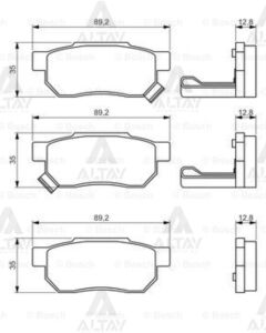 06022-SP8-000 FREN BALATA CIVIC  96-06  / JAZZ 02-10 / JAZZ 15= / ROVER 90= / CRX / INTEGRA  DISK TIP ARKA