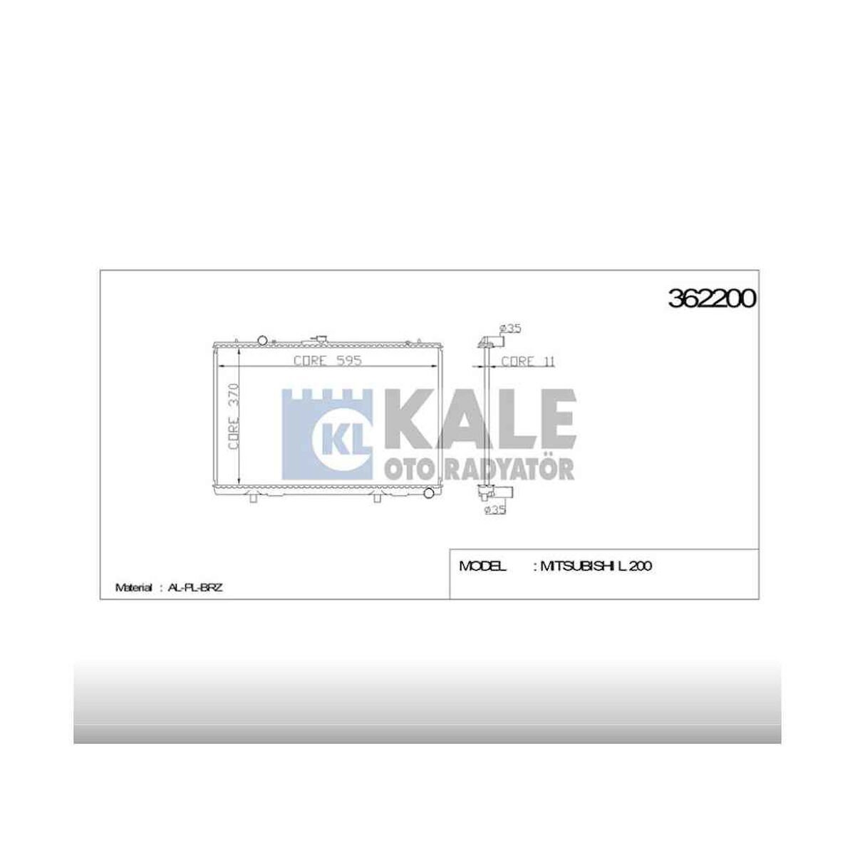 RADYATÖR SU L-200 99-05 4x2 26mm M-T BRAZING   OEM: MR127853