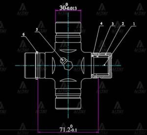 İSTAVROZ MAFSAL (ŞAFT) L-200 06= 4x2 / 4x4 (101mm X 30mm İÇTEN SEGMAN)   OEM: GUM-99