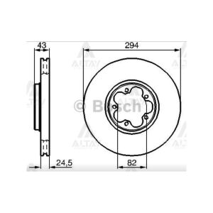FREN DISKI TRANSIT 00-06 / V184 ARKADAN ITISLI ÖN HAVALI 294-5 FORD TRANSIT OEM: YC1W1125B1B