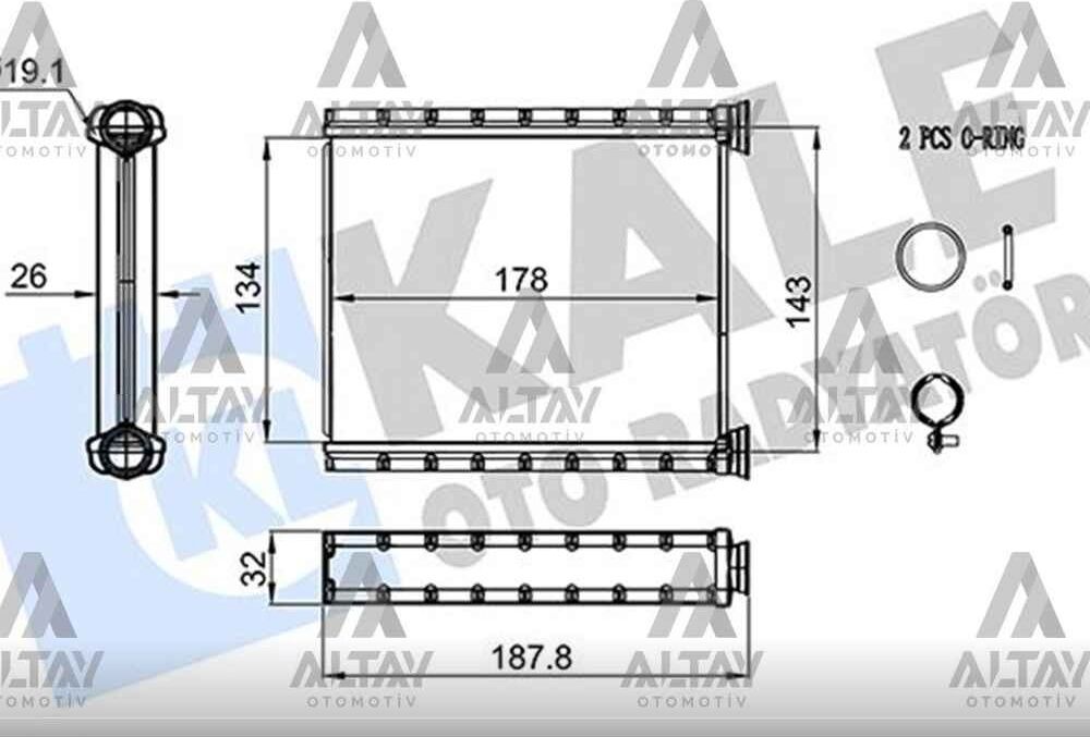 RADYATÖR KALORİFER CLIO V 19= RENAULT CLIO OEM: 271156379R