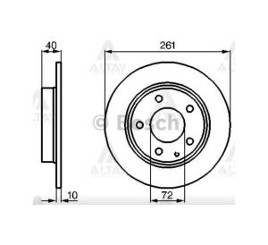 FREN DISKI 626  92-02 FS / ARKA DÜZ 261-5   OEM: GA4Y26251