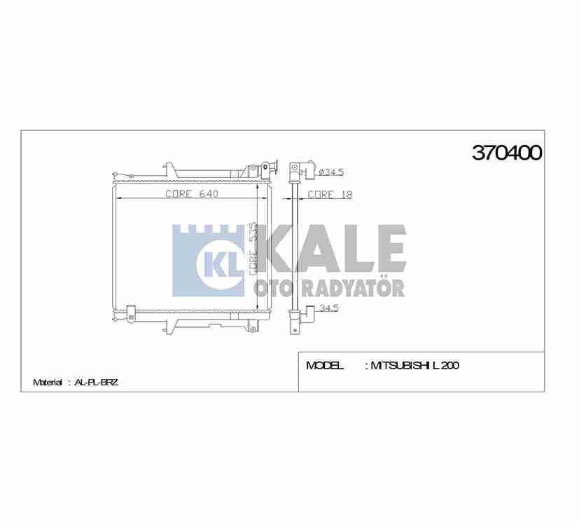 1350A480 RADYATÖR SU L-200 06-15 16mm M-T BRAZING