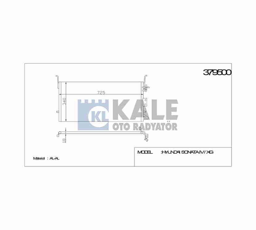97606-38003 RADYATÖR KLİMA SONATA 99-02 / MAGENTIS 05-15 703x350x18