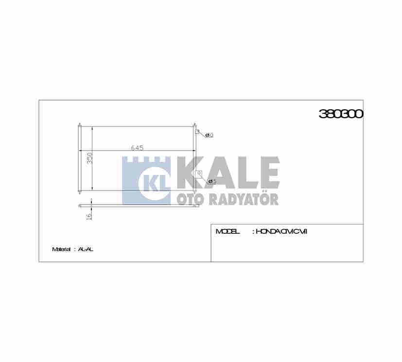 80110-S5A-003 RADYATÖR KLİMA CIVIC 01-06
