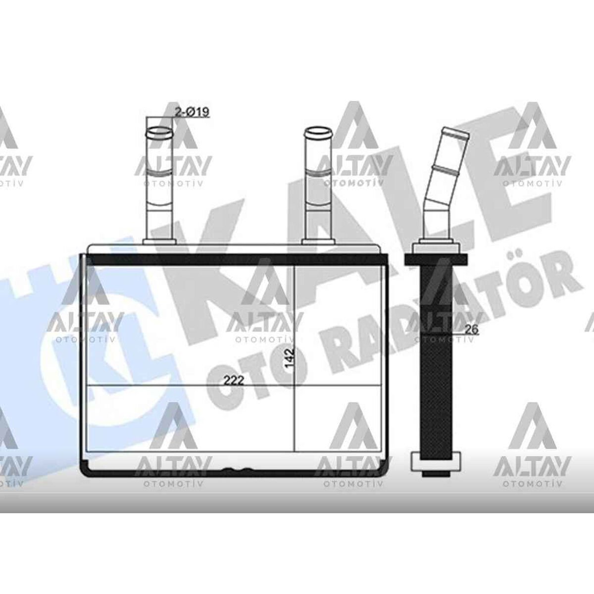 RADYATÖR KALORİFER H-100 KAMYONET 05-18 / BONGO 04=   OEM: 97318-4F000