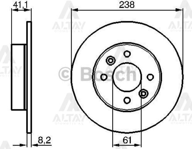 7701204285 FREN DISKI TWINGO I  96-07 / EXPRES 85-97 / ÖN DÜZ 238-4