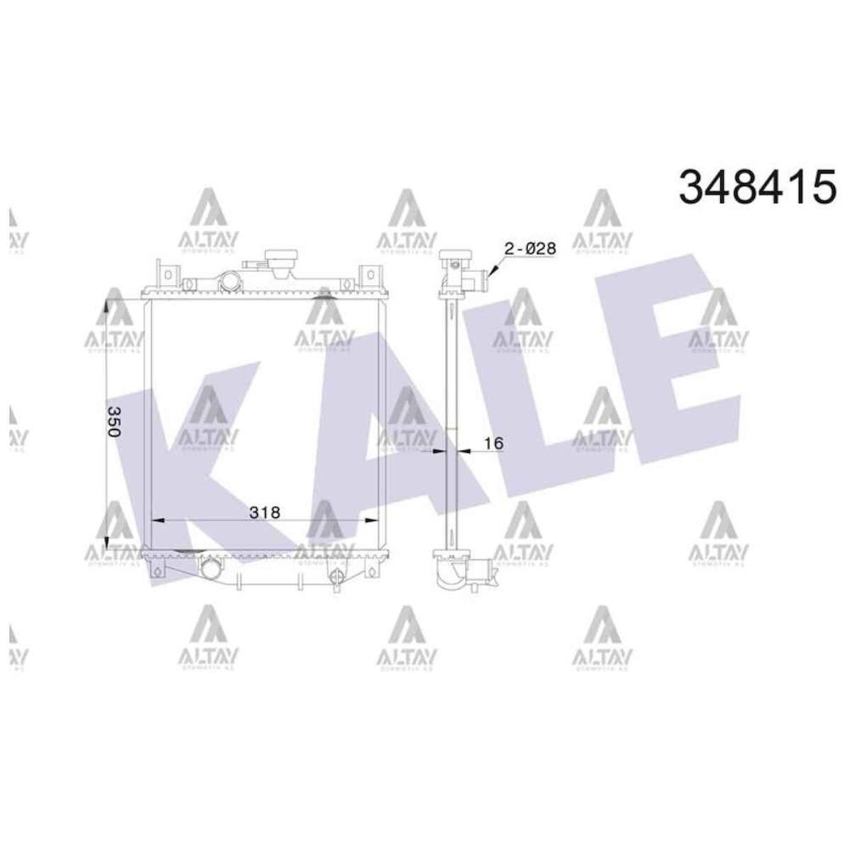 RADYATÖR SU SWIFT 90-01 1.0 / 1.3 16mm M-T BRAZING   OEM: 17700-63B50