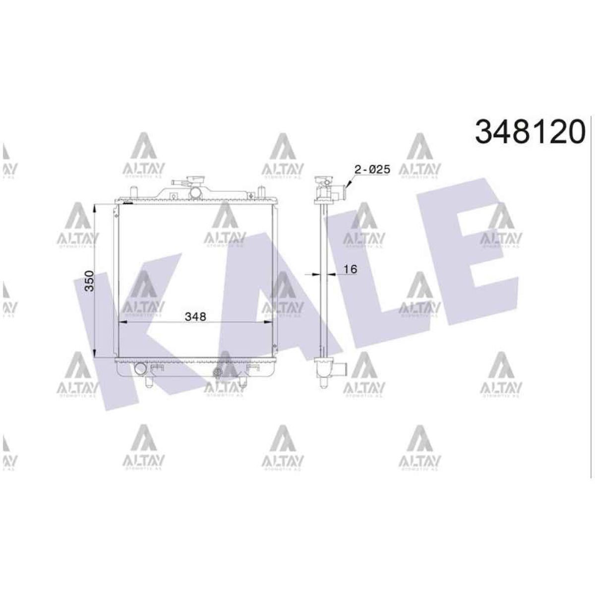 RADYATÖR SU CARRY 98-01 1.3 16mm M-T BRAZING   OEM: 17700-60H50
