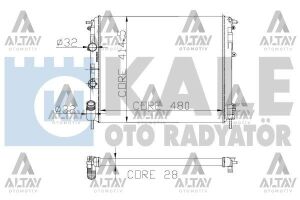 7700428082 RADYATÖR SU SYMBOL I 03-08 / KANGOO 03-08 / LOGAN 04-12 / SANDERO 08-13 1.5 DCI MEKANİK