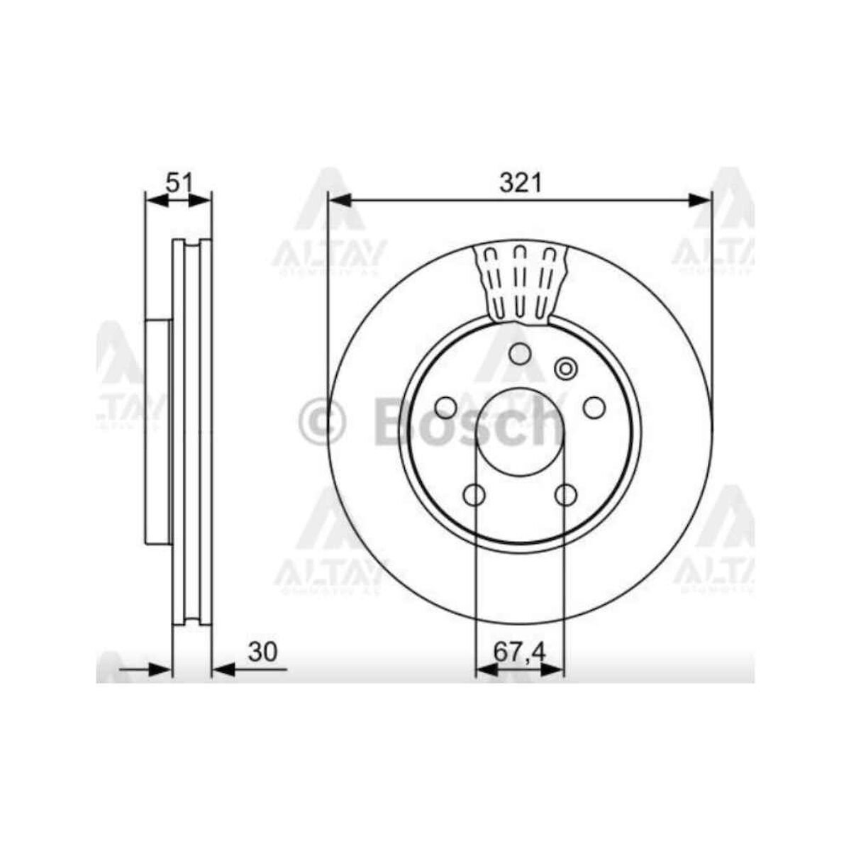 FREN DISKI INSIGNIA 08-17 / SAAB 9-5 10-12 / ÖN HAVALI 321-5 OPEL INSIGNIA OEM: 569064 - 13501308