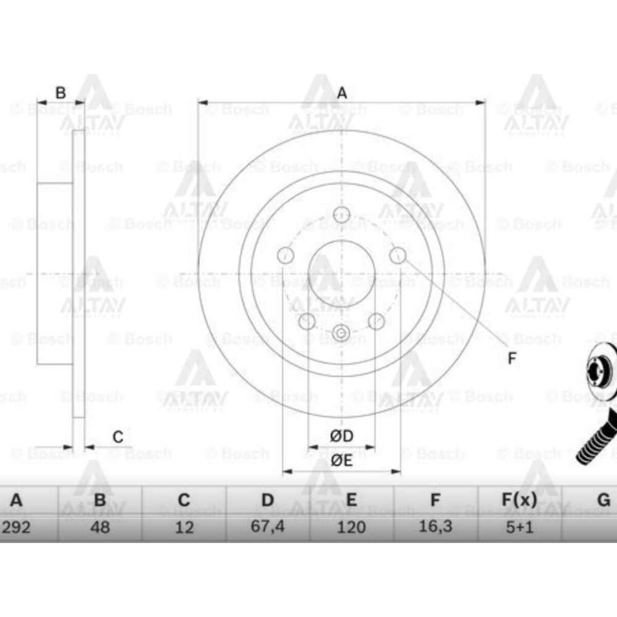 FREN DİSKİ INSIGNIA A 08-18 / ARKA DÜZ 292-5 (SET) OPEL INSIGNIA OEM: 13582356 - 569127